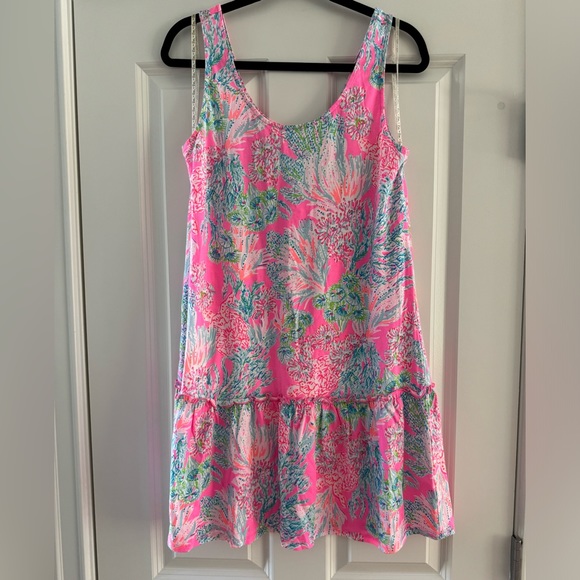 Lilly Pulitzer Skyelar Tank Dress SZ S Prosecco Pink Seaing Things - Picture 4 of 15